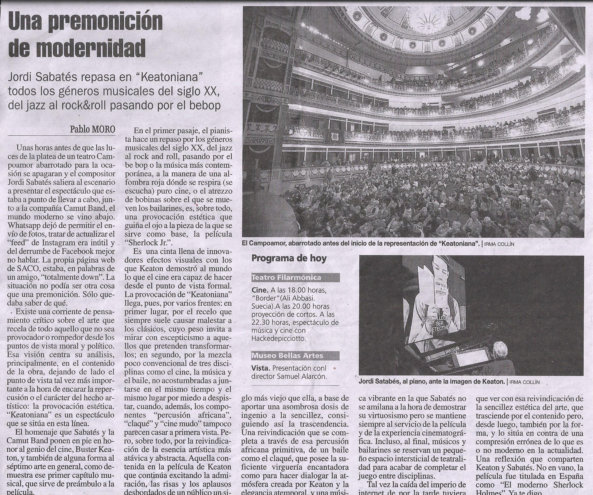 "KEATONIANA" cautivó al público de Oviedo en el Teatro Campoamor